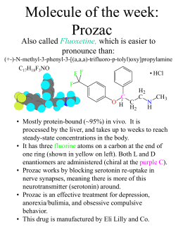 Molecule of the week: Prozac