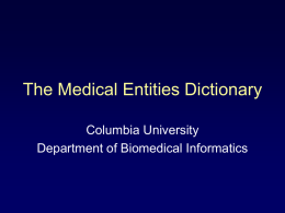 2003-The Medical Entities Dictionary