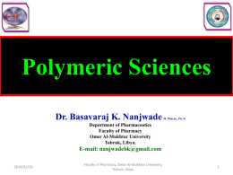 Polymeric Sciences