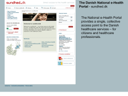 The National Danish e-health Portal (ppt file)