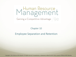 Employee Separation and Retention - McGraw