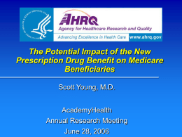The Potential Impact of the New Prescription Drug Benefit on Medicare Beneficiaries