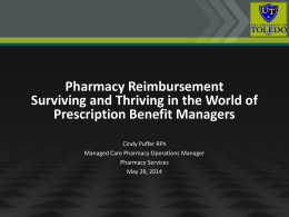 Pharmacy Reimbursement Surviving and Thriving in the World of