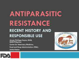 Antiparasitic resistance