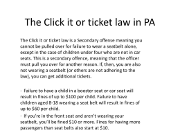 The Click it or ticket law in PA