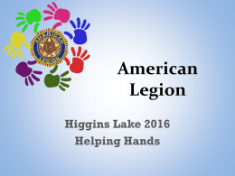 Americanism - American Legion