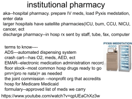 institutional pharmacy