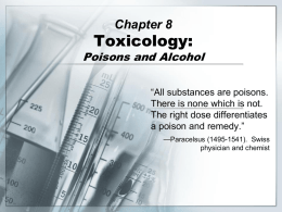 Toxicology ppt - Georgetown ISD