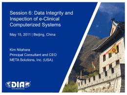 Data Integrity - Drug Information Association