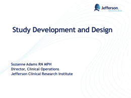 Study Development and Design