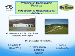 Homeopathic Line - Washington Homeopathic Products