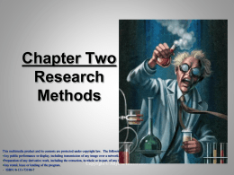 Chapter Two Research Methods