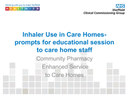Inhaler Use in Care Homes
