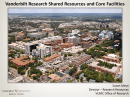 Research Core Facilities - Vanderbilt University Medical Center