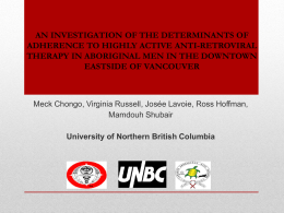 Presentation - Vancouver Native Health Society