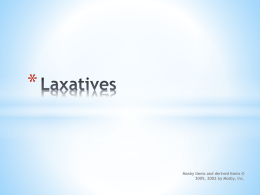 Laxatives: use