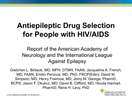 Antiepileptic Drug Selection for People with HIV/AIDS