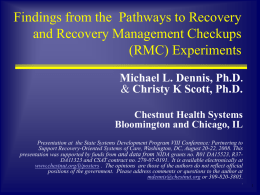 In Recovery - William White Papers