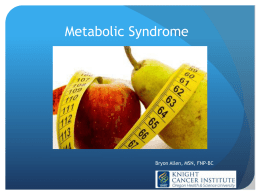 Management of Metabolic Syndrome