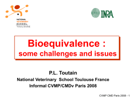 Diapositive 1 - Physiologie et Thérapeutique Ecole Véto Toulouse