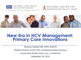 SLIDES: Management of HCV in Primary Care