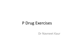 P Drug Exercises