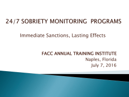 2016 Naples 24x7 sobriety program presentation