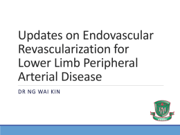 Updates on Endovascular Revascularization for Lower