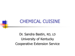 chemical cuisine - UK College of Agriculture