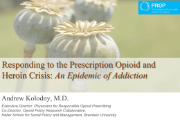 An Epidemic of Addiction - Rhode Island Health Center Association