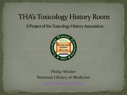 THA*s Toxicology History Room