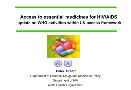 Access to Essential Medicines for HIV/AIDS