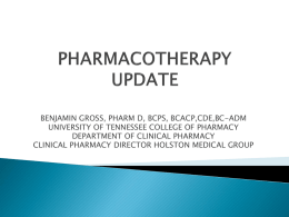 drug therapy update