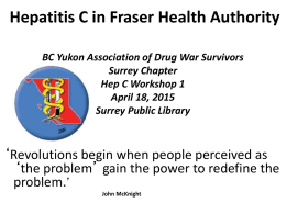 Hepatitis C - The Social Justice Centre