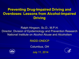 Legal and Community Interventions to Reduce Alcohol Impaired