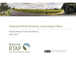 National RTAP Products, E-learning