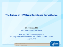 The Future of HIV Drug Resistance Surveillance