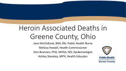 Heroin Associated Deaths in Greene County, Ohio