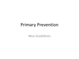 Primary Prevention for pharmacists