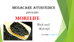 MORELIFE Black seed - megacare ayurvedics