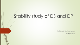 Stability study of DS and DP
