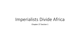 Imperialists Divid Africa