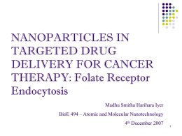 CANCER THERAPY Folate Receptor Endocytosis