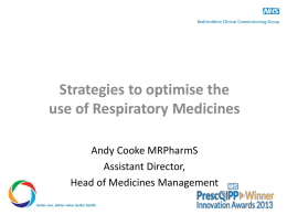 Respiratory meds optimisation - Andy Cooke