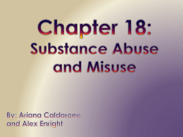 Substance Abuse and Misuse Drug