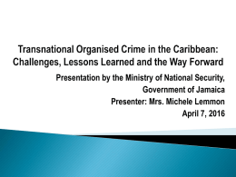 Transnational Organised Crime in the Caribbean: Challenges