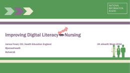 Improving Digital Literacy in Nursing James