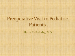 Preoperative Visit to Pediatric Patientsx