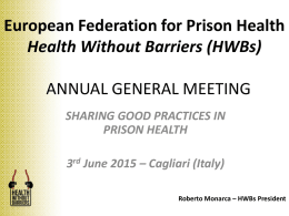 European Federation for Prison Health Health Without Barriers