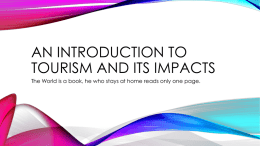 An introduction to tourism and its impacts